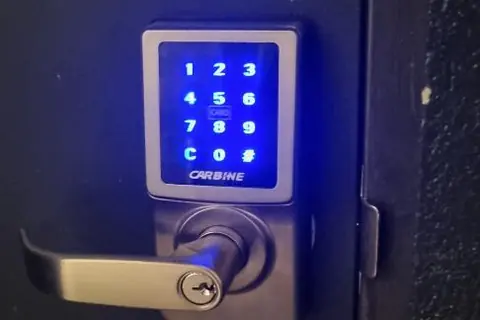 Illuminated Carbine digital keypad door lock installed by a Perth locksmith