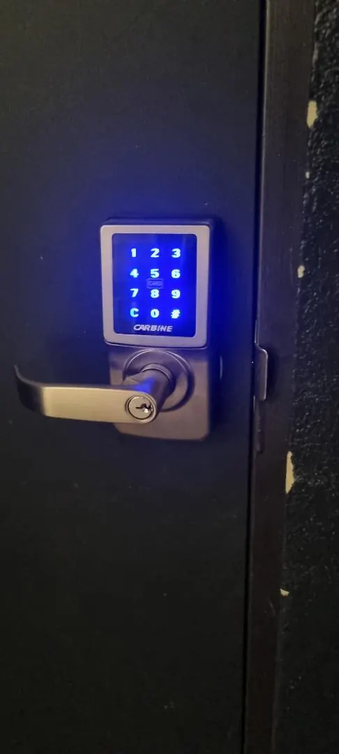 Illuminated Carbine digital keypad door lock installed by a Perth locksmith