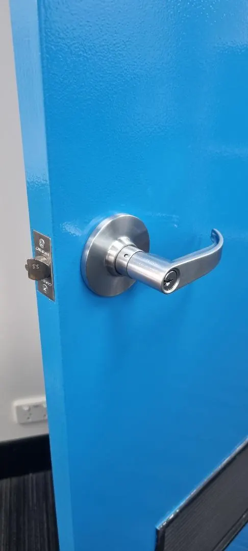 Carbine commercial lever lockset fitted to an office door in Perth